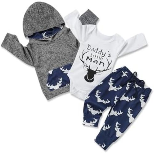 Toddler Baby Boys Clothes Pant Set Long Sleeve Hoodie Tops and Pants Set Autumn Sweatsuit