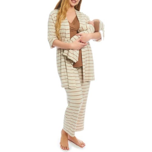Analise During & After 5-Piece Maternity/Nursing Sleep Set, Small