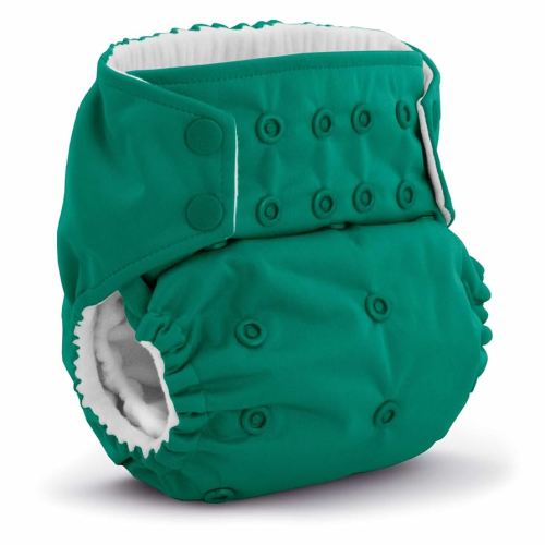 Kanga Care Rumparooz G3 Stay Dry Cloth Diaper Reusable One Size Pocket Diaper Patented Inner Double Gusset 2 pcs Microfiber Insert Soaker (6-55+ lbs) - Peacock