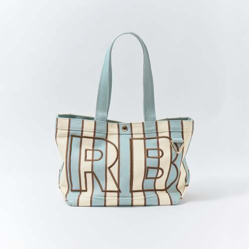 Striped Custom Alpha Tote - Driftwood