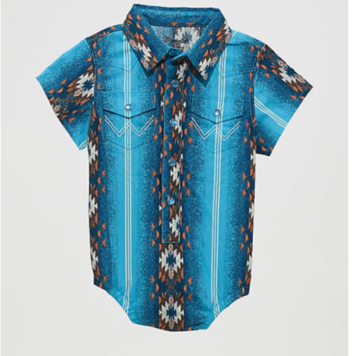 Baby Boy Short Sleeve Checotah Bodysuit | NEW | Wrangler®