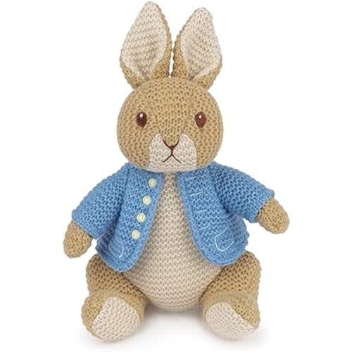 GUND Beatrix Potter Peter Rabbit Knit Plush, Easter Gift, Easter Bunny Stuffed Animal for Ages 1 and Up, Brown/Blue, 6.5”