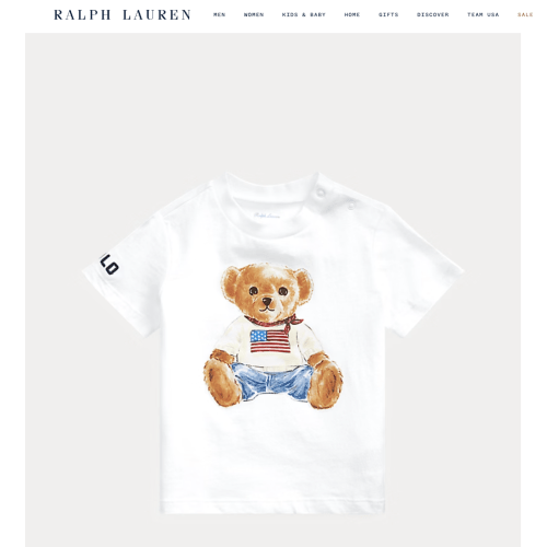 Ralph Lauren Baby Boy - Polo Bear Cotton Jersey Tee - Size 12M