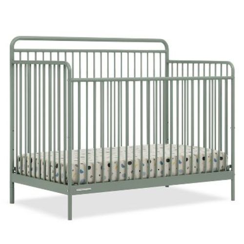 Delta Children Hayden 5-in-1 Convertible Metal Crib - Tea Green
