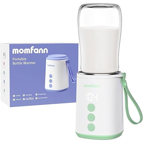 Portable Bottle Warmer, Travel Baby Bottle Warmer for Breastmilk On The Go, Leak-Proof, 2 Modes Fast Heating