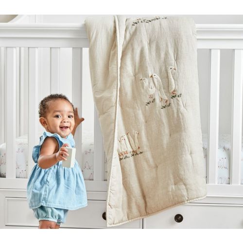 Darby Duckling Organic Crib Fitted Sheet | Pottery Barn Kids