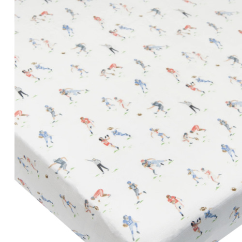 Fitted Crib Sheet - Football
