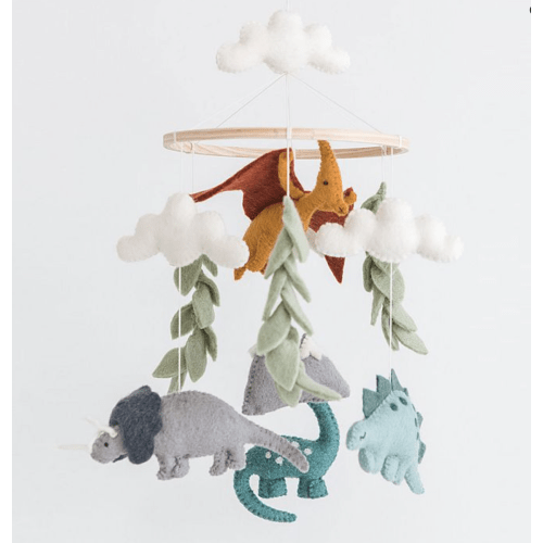 Nivas Collection Felted Dinosaur Mobile