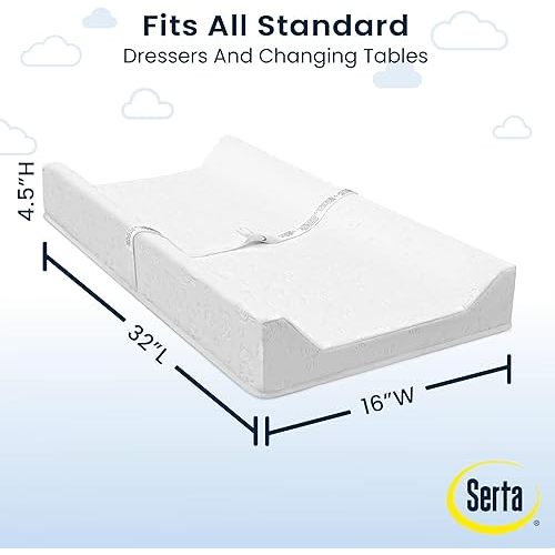 Serta Foam Contoured Changing Pad with Waterproof Cover