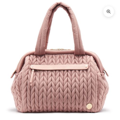Paige Carryall Diaper Bag - Blush Pink Designer Baby Bag