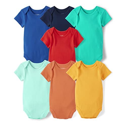 The Children's Place unisex-baby And Newborn Short Sleeve Cotton Variety Pack Bodysuits
