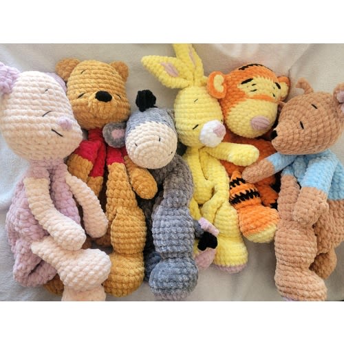 Winnie the Pooh Snuggler, crochet pooh bear, snuggler, pooh bear snuggler, bear snuggler, baby shower gift, toddler, nursery decor, baby toy