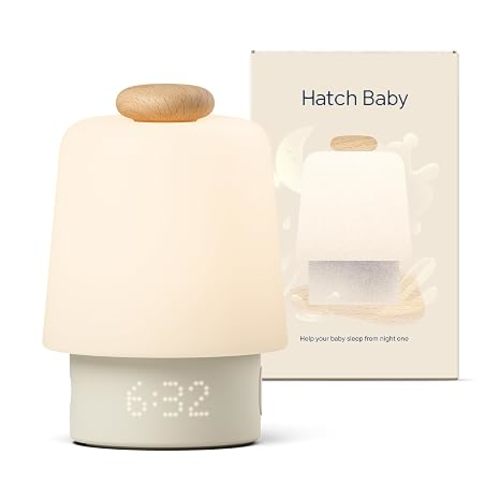 Hatch Baby Sound Machine & Night Light Routine Builder (Greige) | White noise machine, night light, toddler & kid time-to-rise alarm clock, registry essential with 3 months of sleep support