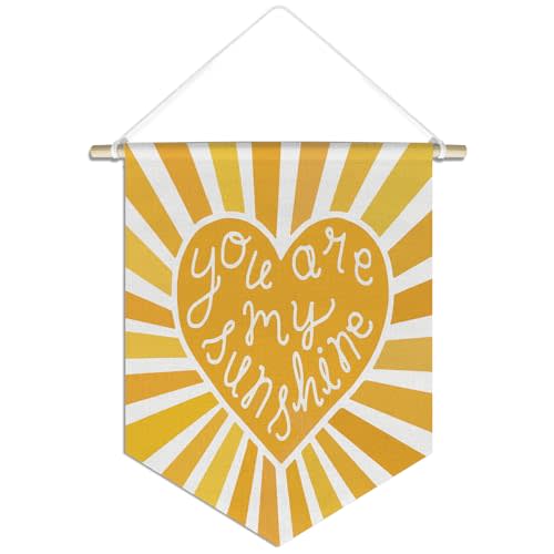 OXW You Are My Sunshine Wall Decor Banner, Yello Nursery Room Decor, Sunshine Backdrop, Hanging Pennant Flag Banner for Classroom Playroom Toddler Baby Room Wall Art Poster&Prints