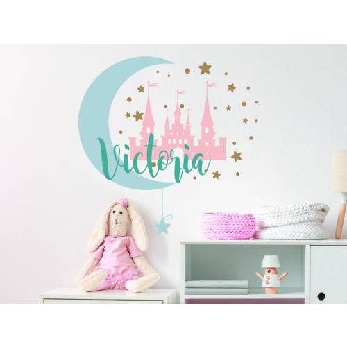 Castle Name Decal: Girls Nursery Wall Decor