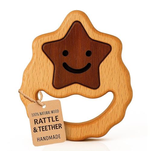 Wooden Toy for 6–12 Month Old Baby | Montessori Rattle | Toys for Baby Boy & Girl