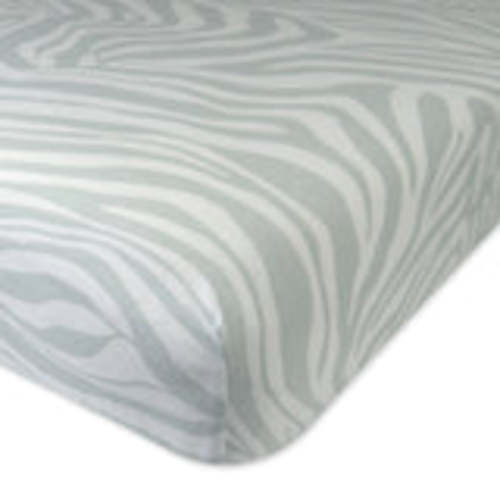 Fitted Crib Sheet - Zanzibar Gray Zebra