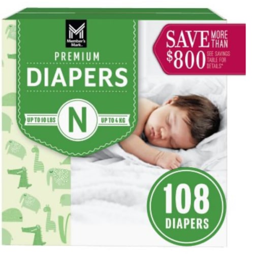 Member's Mark Premium Baby Diapers, Sizes: Newborn - 7 - Sam's Club