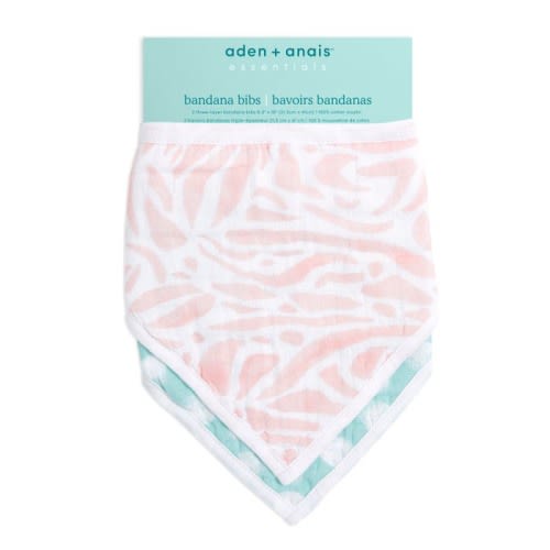 Tropical Cotton Muslin Bandana Bib | 2pk | aden + anais