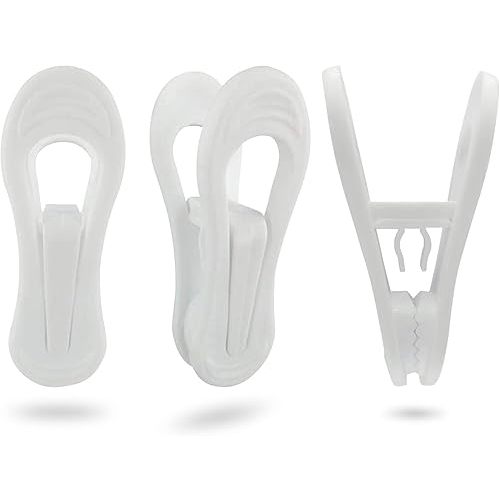 Hanger Clips 30 Pack, Multi-Purpose Hanger Clips for Hangers, White Finger Clips for Plastic Clothes Hangers, Pants Hangers Clips