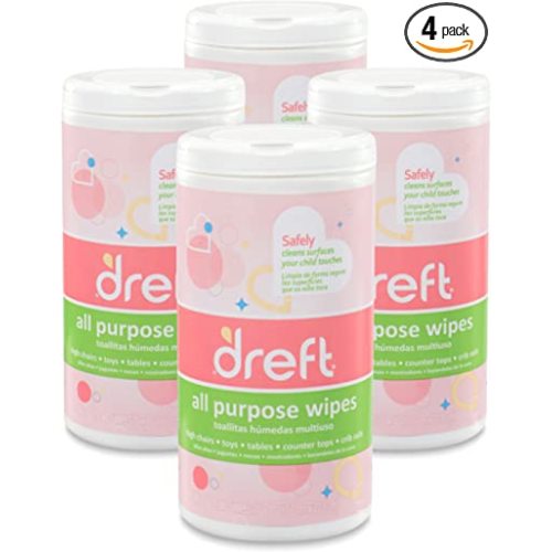 Amazon.com: Dreft Multi-Surface All-Purpose Gentle Cleaning Wipes for Baby Toys, Car Seat, High Chair & More, 70 Count (Pack of 4) : Everything Else
