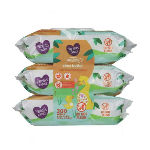 Parent's Choice Soothing Shea Butter Baby Wipes, 300 Count