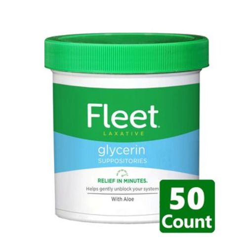 Fleet Laxative Glycerin Suppositories for Adult Constipation - 50ct