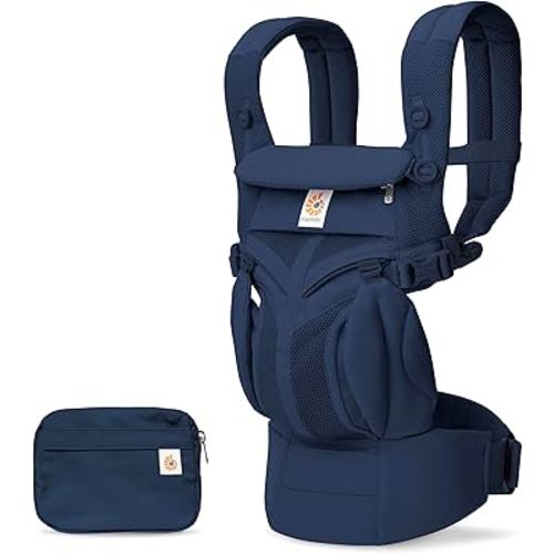 Ergobaby Omni Classic (formerly OMNI 360) All-Position Baby Carrier for Newborn to Toddler with Lumbar Support and Cool Air Mesh, 7-45 Pounds, Midnight Blue, One Size
