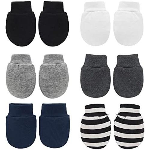 UTTPLL Newborn Baby Cotton Mittens Infant Toddler Gloves No Scratch Mittens Breathable Gloves for 0-6 Months Baby Boys Girls