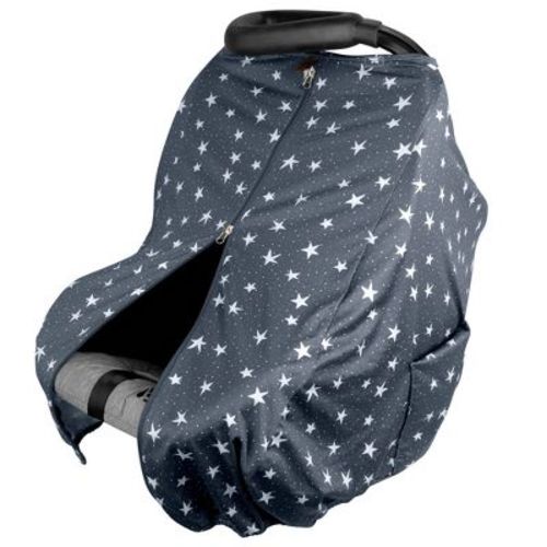 Jj Cole Dreamguard Packable Car Seat Canopy - Breathable & Adjustable Infant Car Seat Cover - Stars