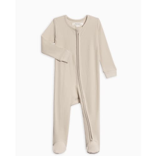 Kit Ribbed Zipper Sleeper | Oat | 3-6M