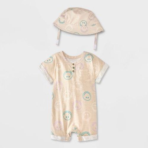 Grayson Mini Baby Smile Romper With Hat 3-6m