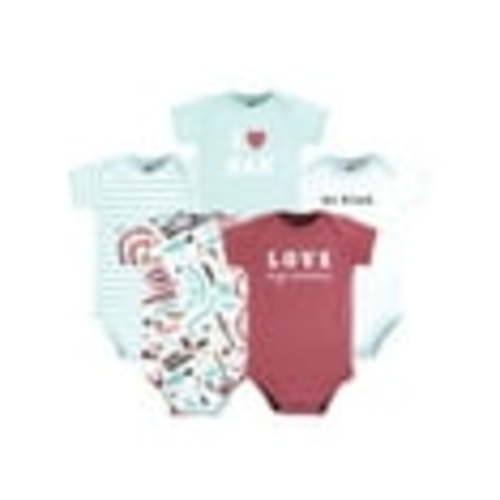 Hudson Baby Bodysuits, 5-Pack, Newborn-18 Months