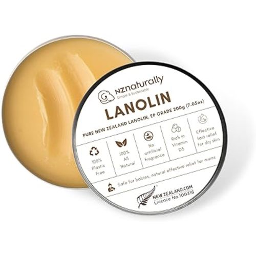 Pure New Zealand Lanolin EP Grade 200g- Effective nipple cream rich in vitamin D3