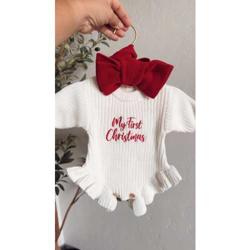 My first Christmas Romper First Christmas Outfit Baby First Christmas 2025 Baby first outfit