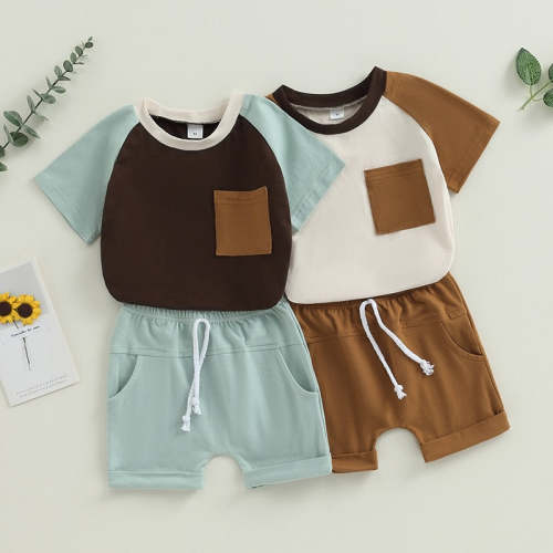  Newborn Baby Boy Girl Waffle Cotton Shorts Set Summer Solid  T-Shirt Tops High Waist Drawstring Casual Shorts Outfit (Brown,0-6 Months):  Clothing, Shoes & Jewelry