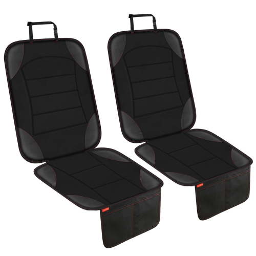 Siivton Car Seat Protectors, Waterproof 600D Fabric, 2-Pack with Mesh Pockets