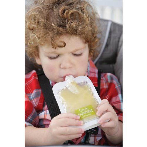 Infantino Disposable Squeeze Pouches, Portable Homemade Semi-Solid Food for Babies and Toddlers, 4 Fl Oz (Pack of 50)