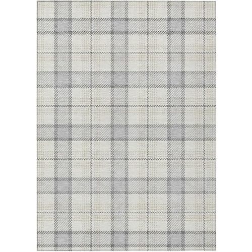 Addison Rugs Chantille ACN1052 Gray 8' x 10' Indoor Outdoor Area Rug, Easy Clean, Machine Washable, Non Shedding, Bedroom, Entry, Living Room, Dining Room, Kitchen, Patio Rug