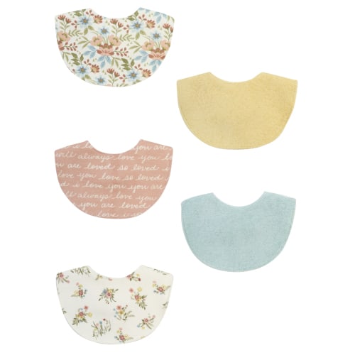 Parents Choice Baby Girl NB Bibs, 5-Pack