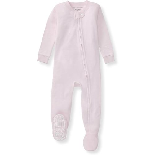 Burt's Bees Baby unisex-baby Honeysoft Sleeper Pajamas, Zip Front Non-Slip Footed Footie PJs, Organic Cotton & Lyocell