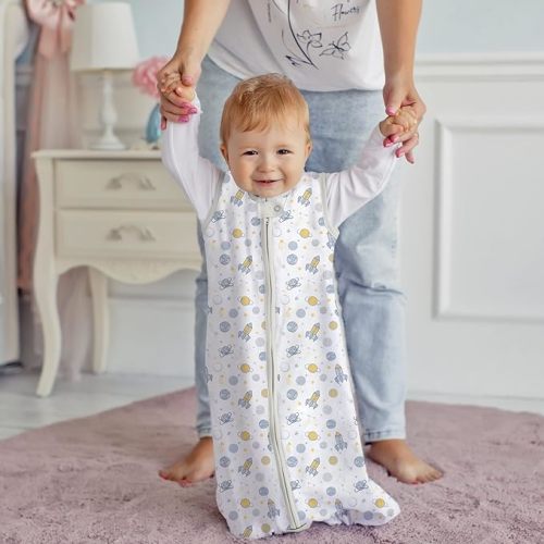 Mama Cheetah Baby Sleep Sack 0.5 TOG, Organic Cotton Baby Wearable Blanket with Two-Way Zipper, Swaddle Transition Baby Sleeping Bag for Newborn Infant Toddler Boy Girl, 0-6 Months