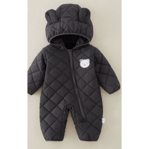Baby Bear Hooded Cotton Padded Romper