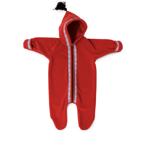 Warm Polartec® Wind Pro® Fleece Hooded Baby One Piece-Made in USA