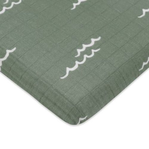 Babyletto Ocean Waves Muslin Midi Crib Sheet