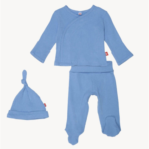 blue skies ribbed cotton magnetic take me home kimono set – Magnetic Me