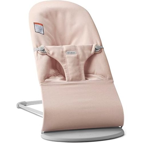 BabyBjörn Bouncer Bliss, Woven Mélange, Light Pink