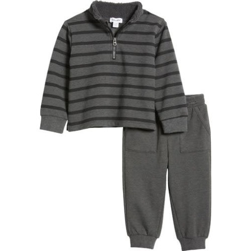 Stripe Half Zip Sweatshirt & Joggers