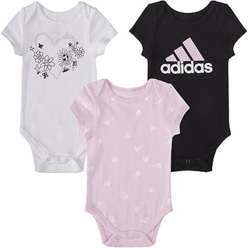 adidas baby-girls 3-pack Short Sleeve Bodyshirt SetBaby and Toddler Sleepers