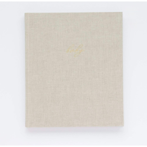 Linen Baby Book - Oat
